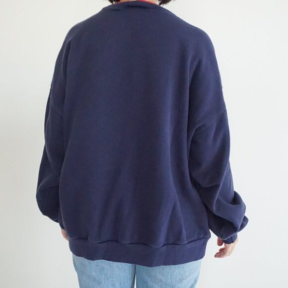 Vintage M&C Sportswear Navy Red Embroidered Puppy Love Crewneck Sweater 2X - Picture 3 of 13